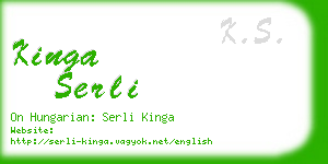 kinga serli business card